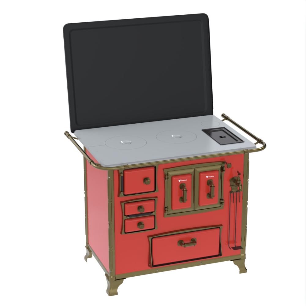 Fogao a Lenha Venax n 2 Renaissance Chapa de Aluminio Vermelho Cald