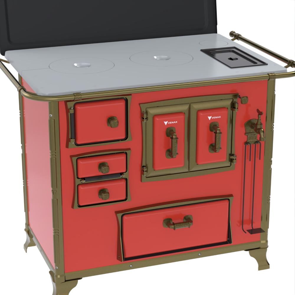 Fogao a Lenha Venax n 2 Renaissance Chapa de Aluminio Vermelho Cald