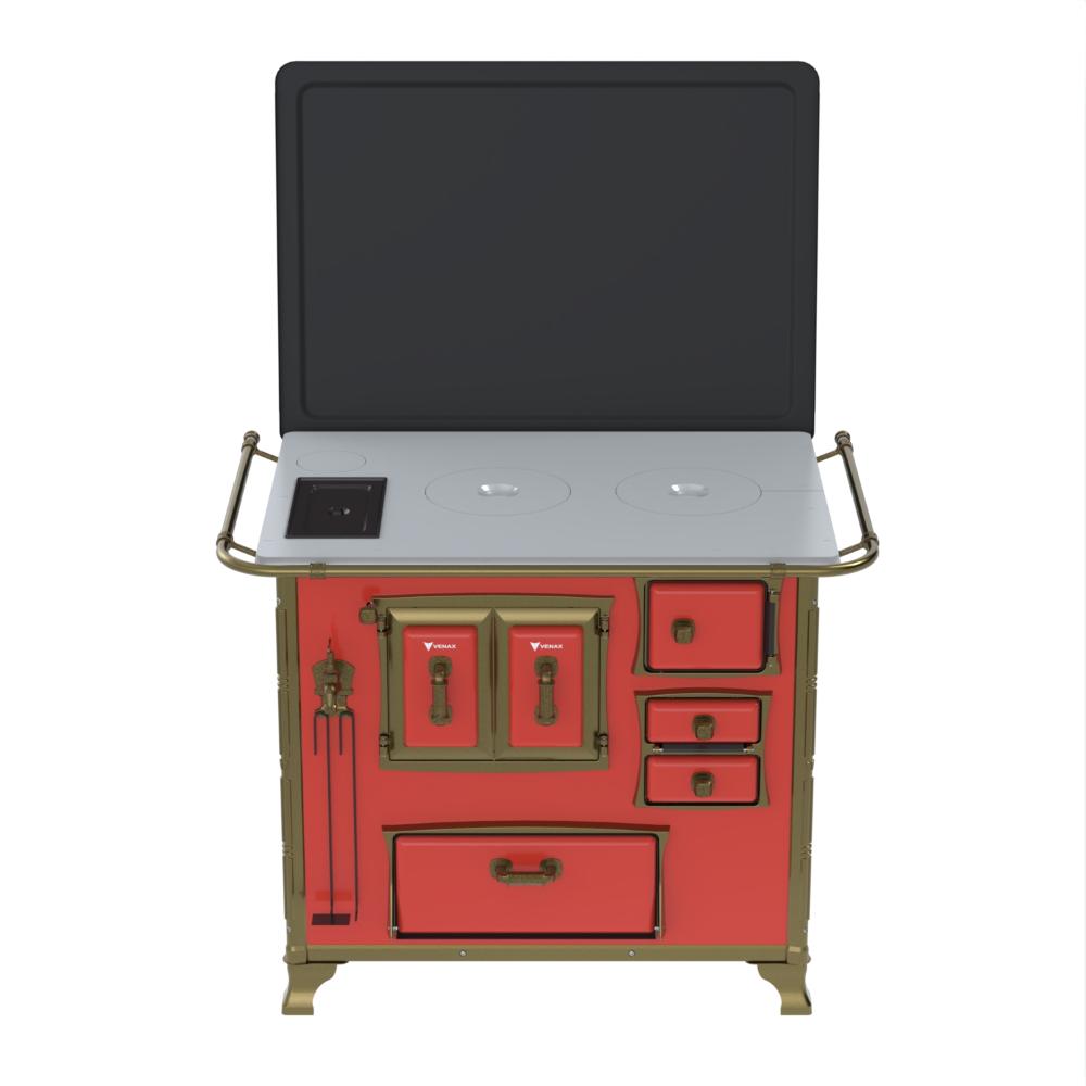 Fogao a Lenha Venax n 2 Renaissance Chapa de Aluminio Vermelho Cald