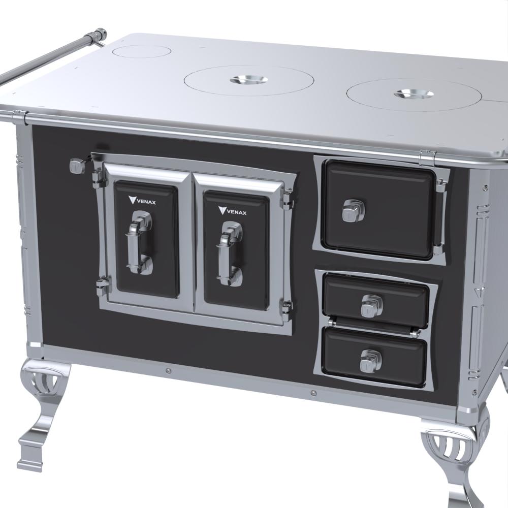 Fogao a Lenha Venax n 2 Sec XVIII Chapa de Aluminio Preto