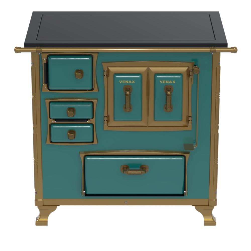 Fogao a Lenha Venax GII n 1 Renaissance Premium Turquesa