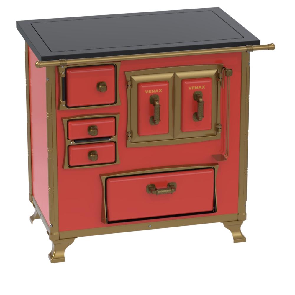Fogao a Lenha Venax GII n 1 Renaissance Premium Vermelho