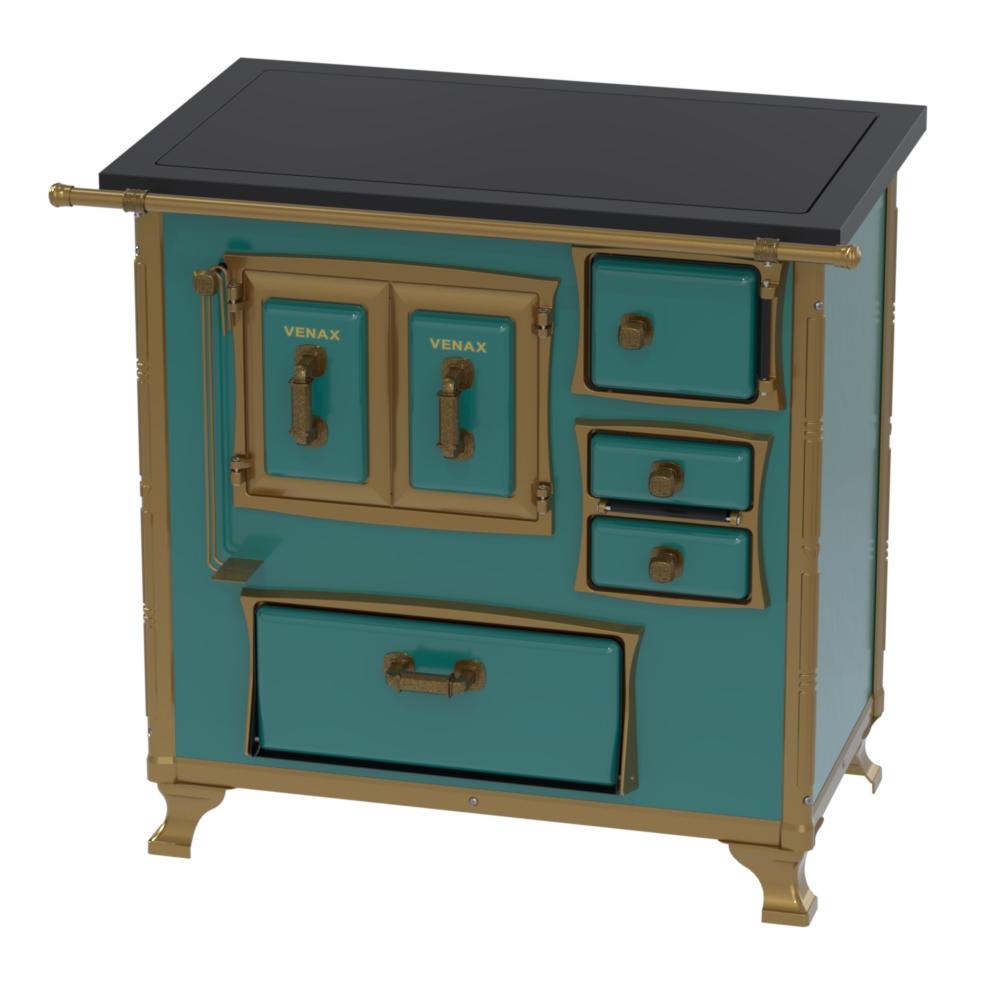 Fogao a Lenha Venax GII n 1 Renaissance Premium Turquesa