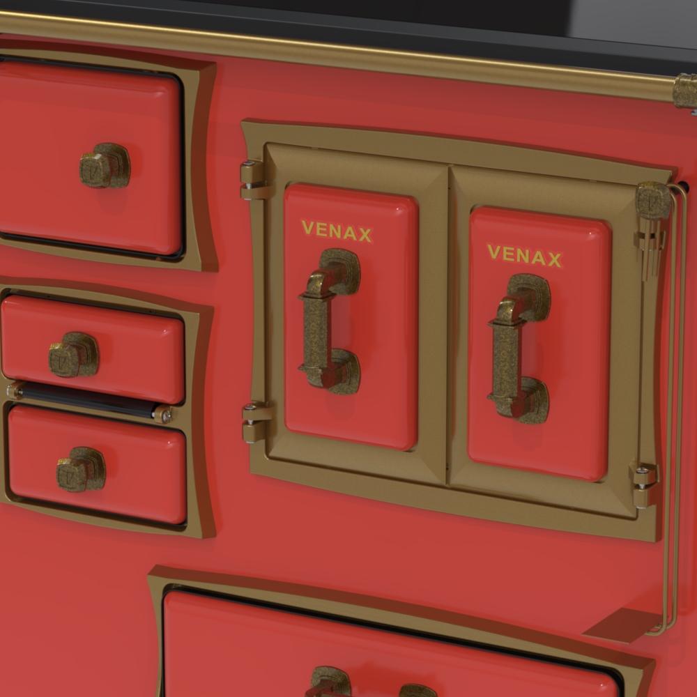 Fogao a Lenha Venax GII n 2 Renaissance Premium Vermelho