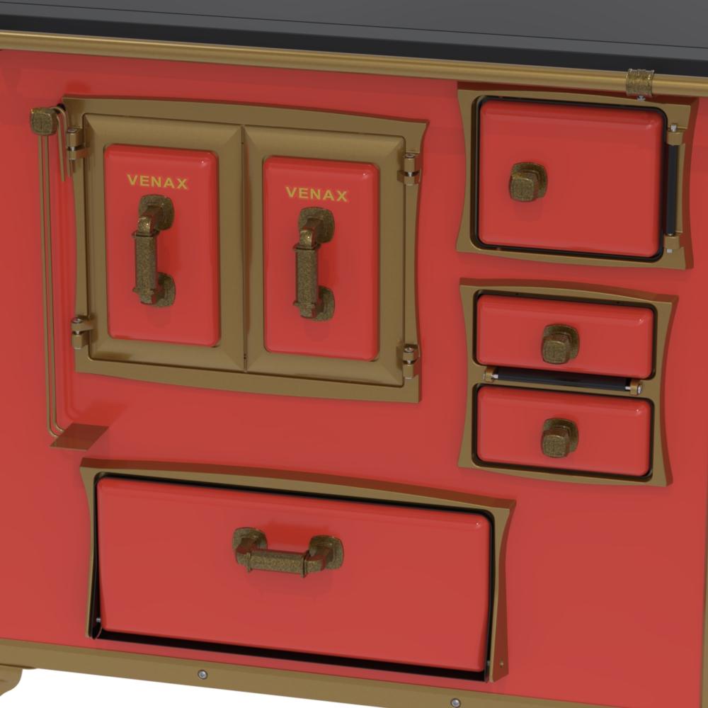 Fogao a Lenha Venax GII n 2 Renaissance Premium Vermelho