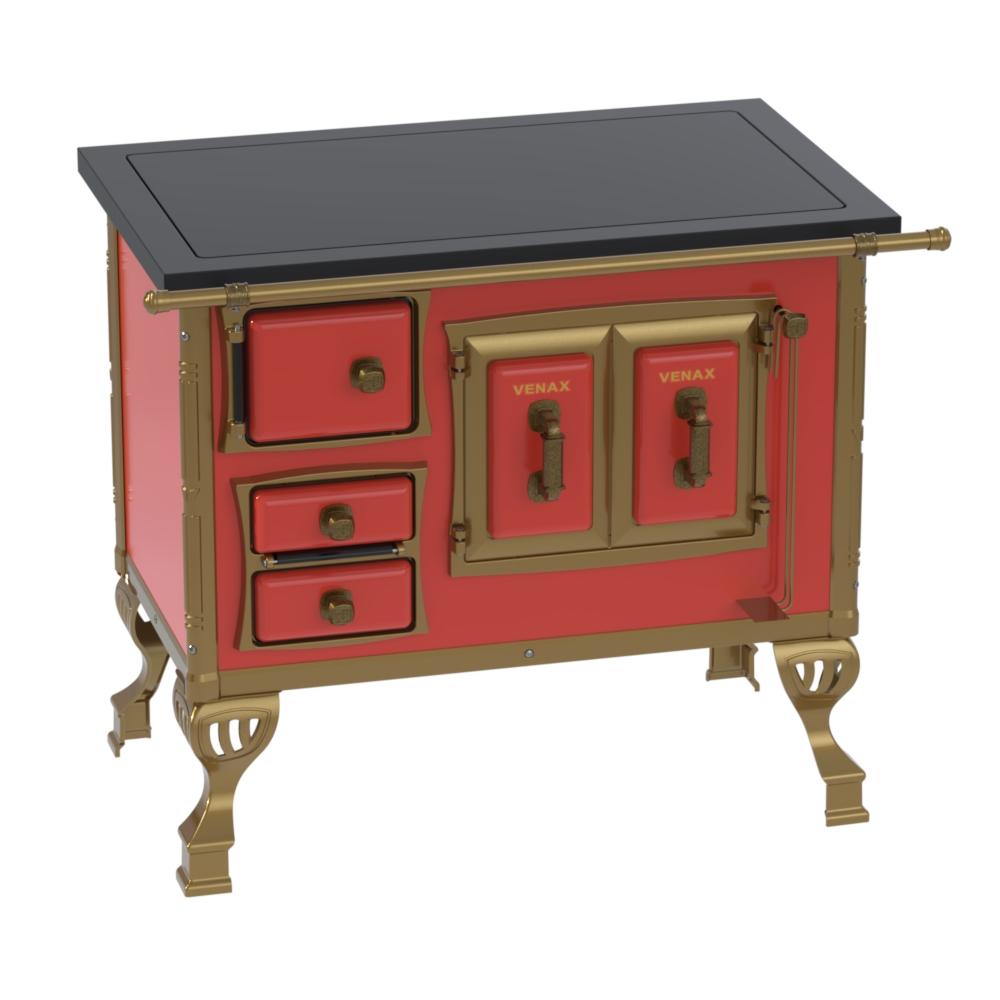 Fogao a Lenha Venax GII n 1 Colonial Premium Vermelho