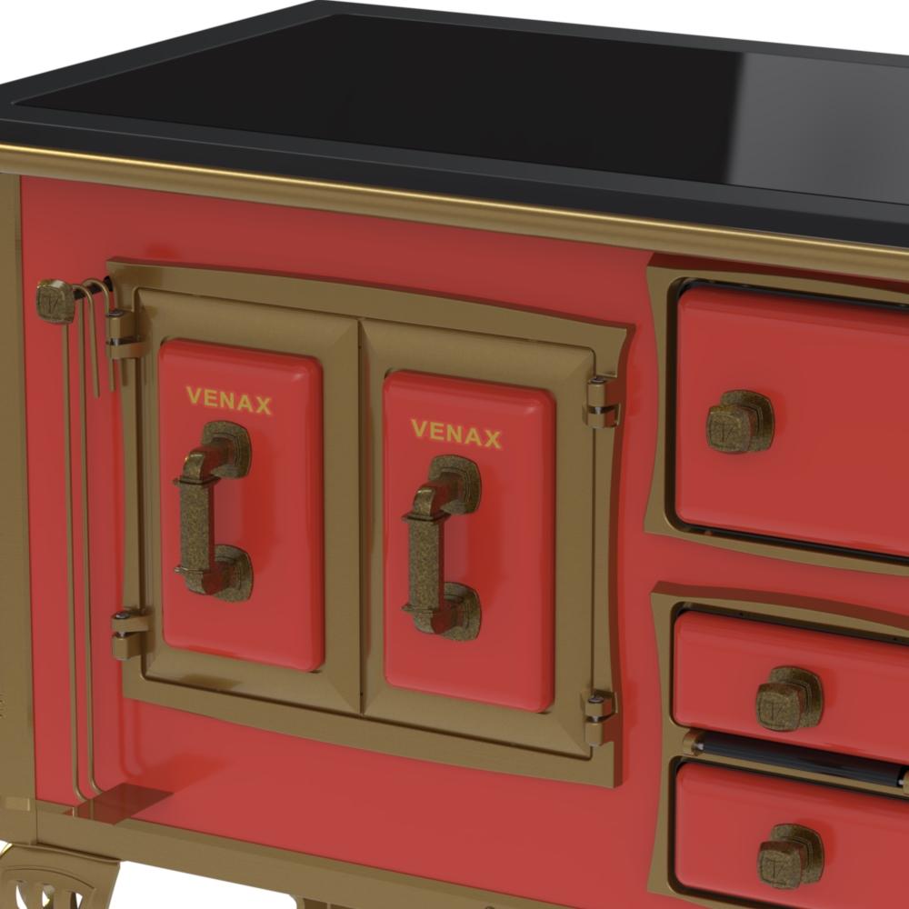 Fogao a Lenha Venax GII n 1 Colonial Premium Vermelho