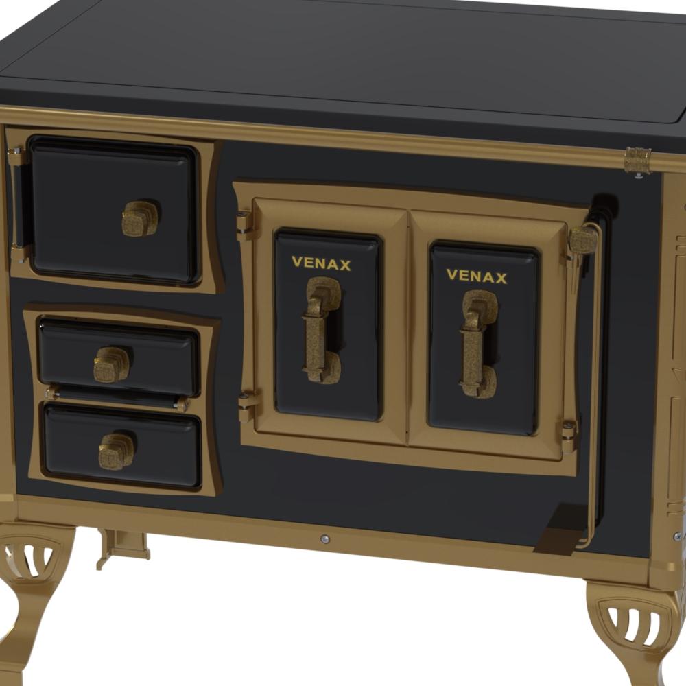 Fogao a Lenha Venax GII n 1 Colonial Premium Preto