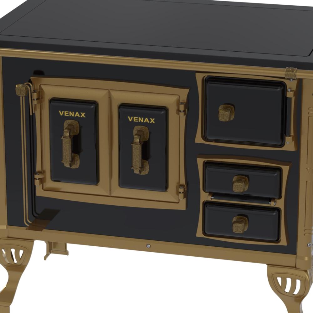 Fogao a Lenha Venax GII n 1 Colonial Premium Preto
