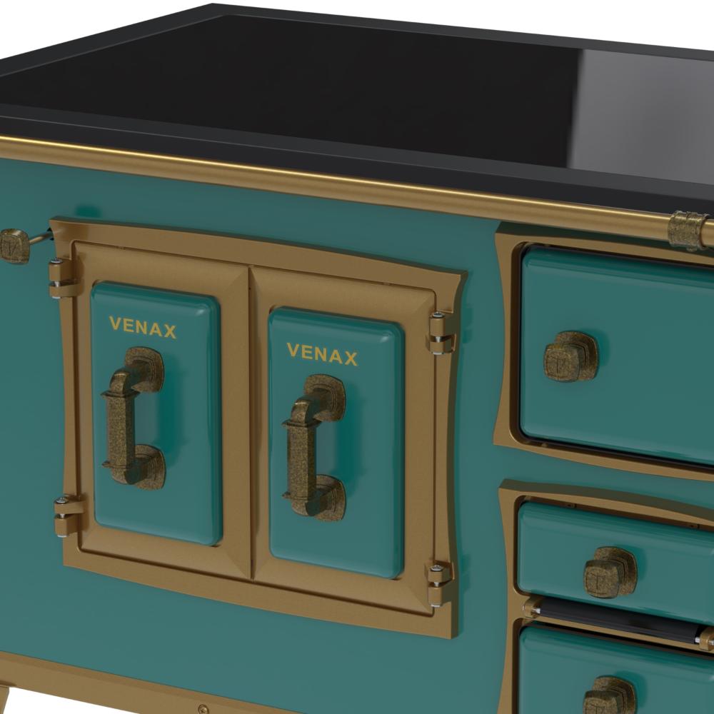 Fogao a Lenha Venax GII n 2 Colonial Premium Turquesa