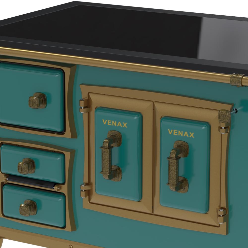 Fogao a Lenha Venax GII n 2 Colonial Premium Turquesa