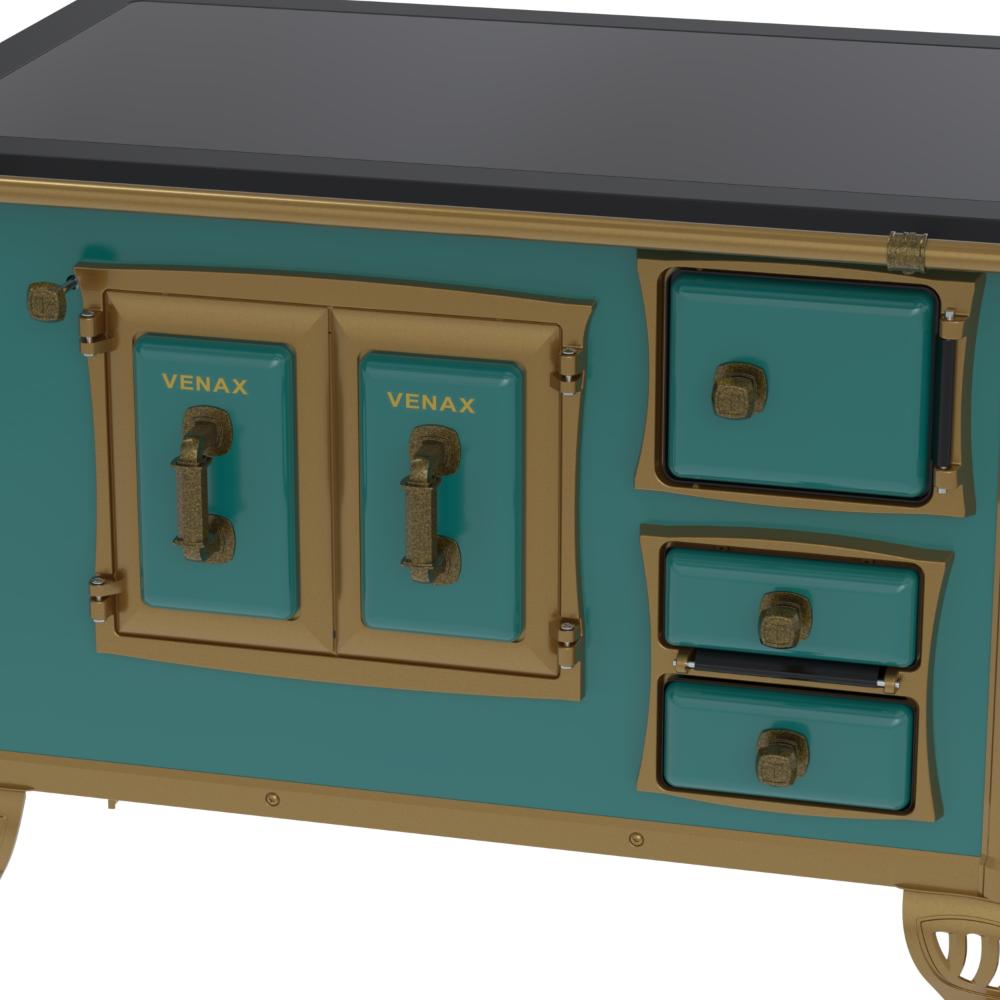 Fogao a Lenha Venax GII n 2 Colonial Premium Turquesa