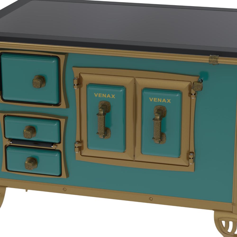 Fogao a Lenha Venax GII n 2 Colonial Premium Turquesa