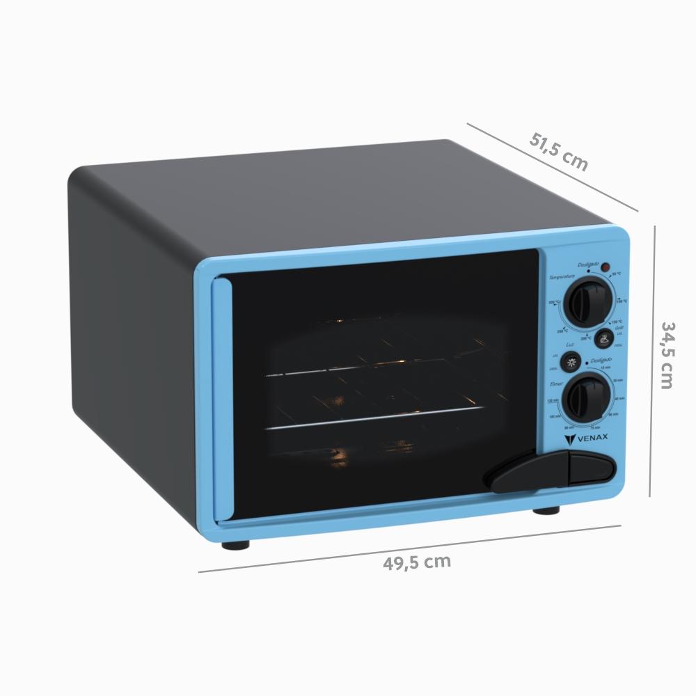 Forno Eletrico Venax 45L Classic Vintage Azul