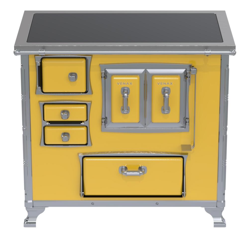 Fogao a Lenha Venax GII n 2 Sec XVIII Premium Amarelo Gab
