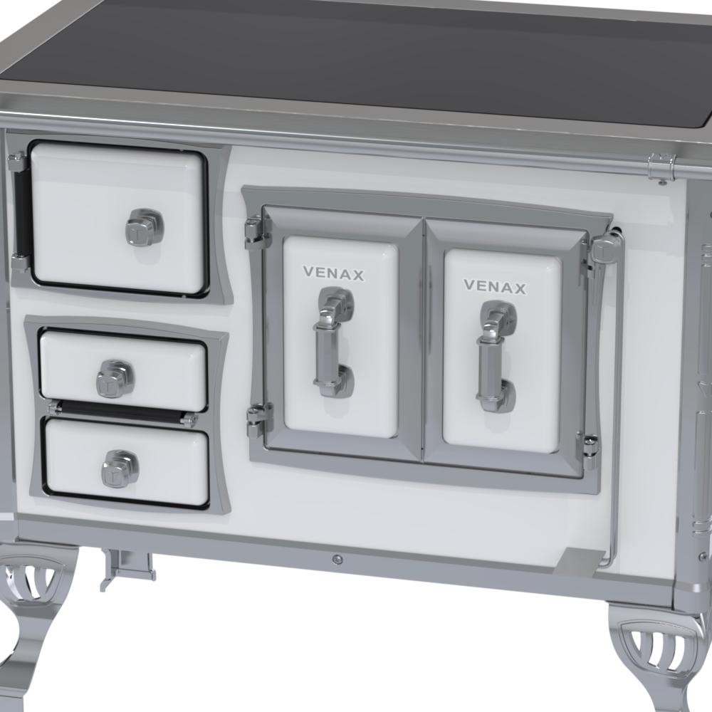 Fogao a Lenha Venax GII n 1 Sec XVIII Premium Branco