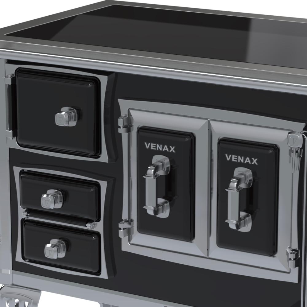 Fogao a Lenha Venax GII n 1 Sec XVIII Premium Preto