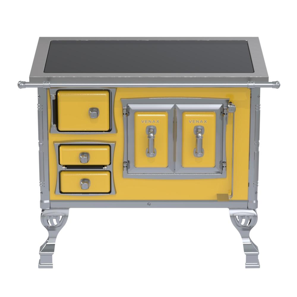 Fogao a Lenha Venax GII n 1 Sec XVIII Premium Amarelo