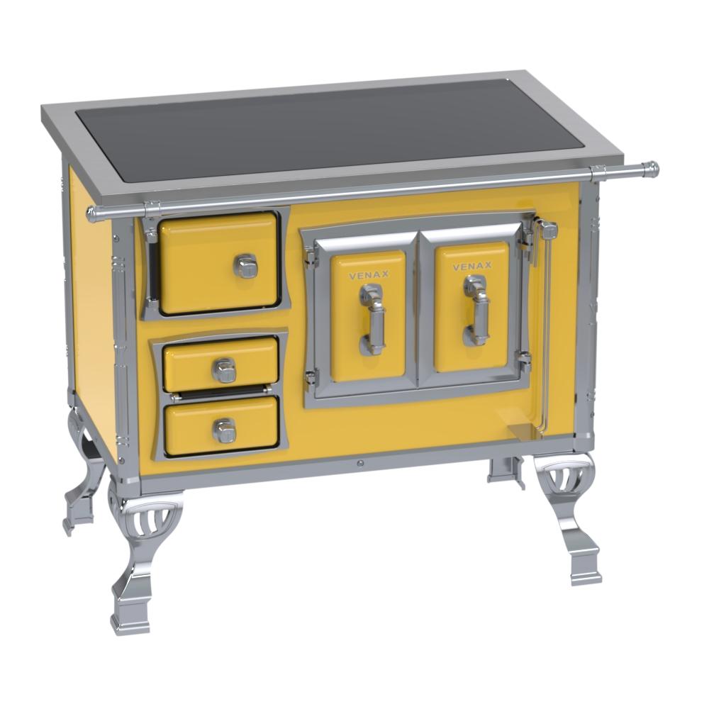 Fogao a Lenha Venax GII n 1 Sec XVIII Premium Amarelo