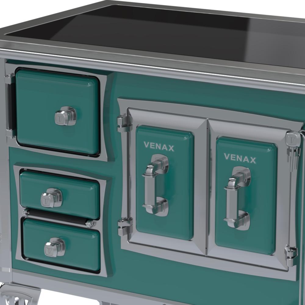 Fogao a Lenha Venax GII n 1 Sec XVIII Premium Turquesa