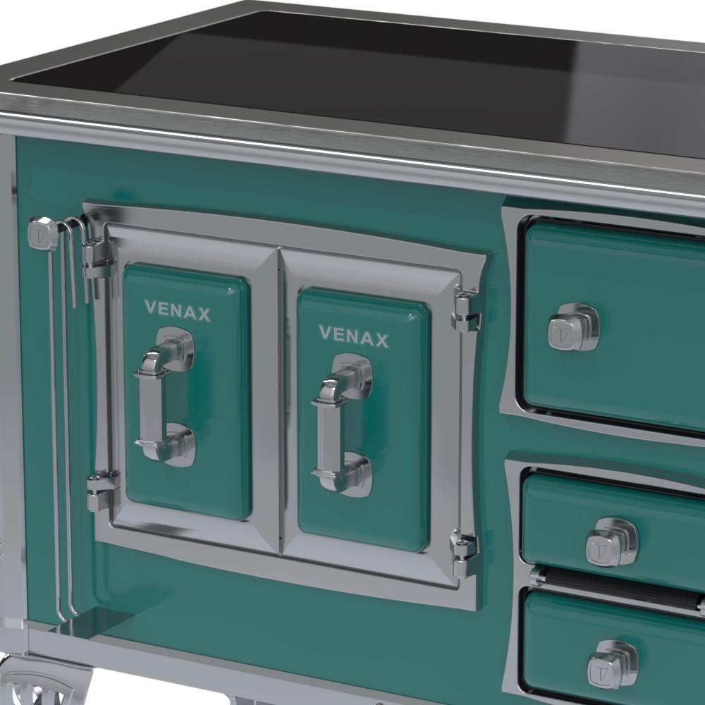 Fogao a Lenha Venax GII n 1 Sec XVIII Premium Turquesa