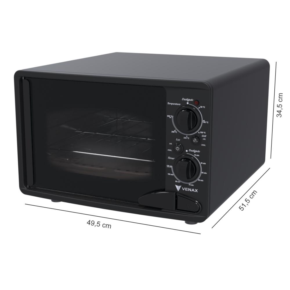 Forno Eletrico Venax 45L Luxo Preto