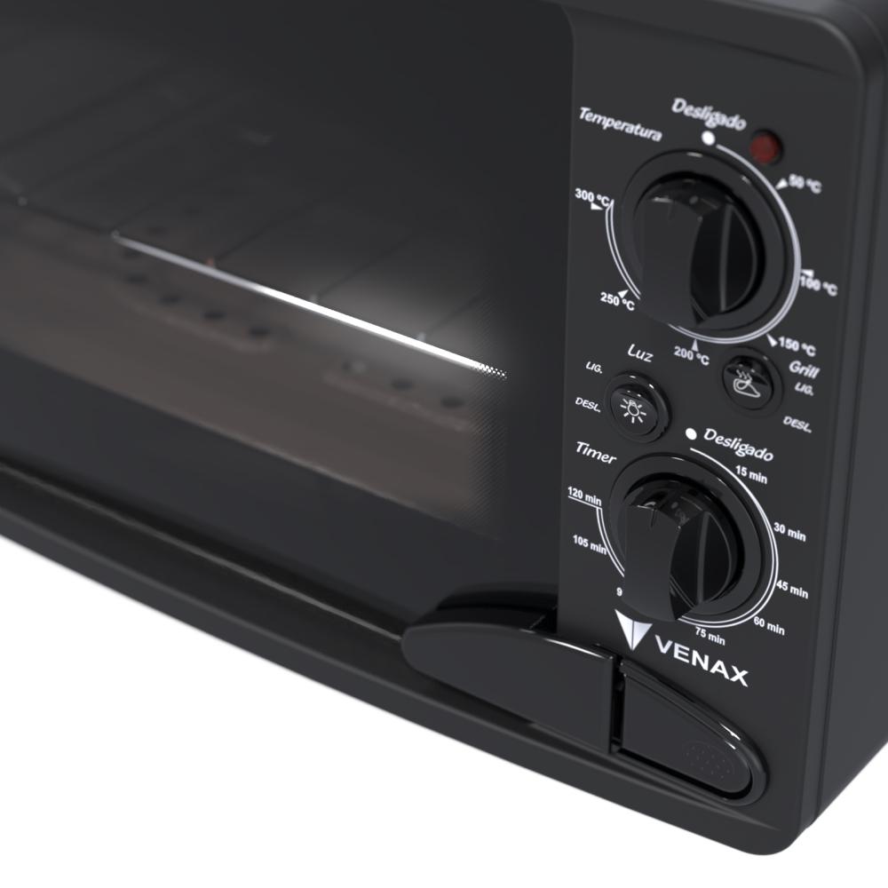 Forno Eletrico Venax 45L Luxo Preto