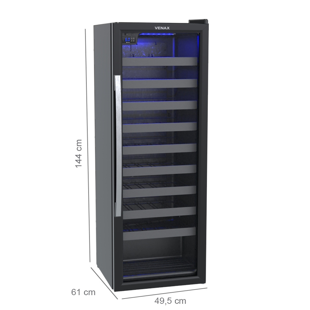 Adega Piubella 200 para 50 Garrafas Preto - Imagem 2